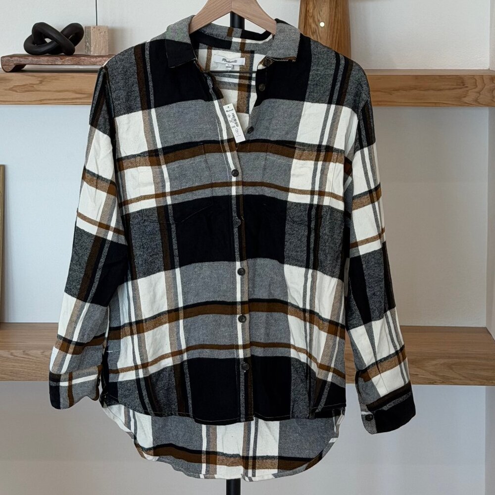 NWT Madewell Flannel Sunday Shirt - Bromley Plaid - S